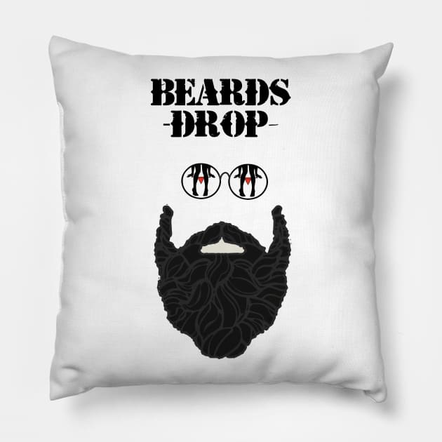 Beards Drop Panties Pillow by Prolifictees