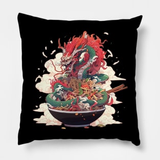 dragon ramen noodle Pillow