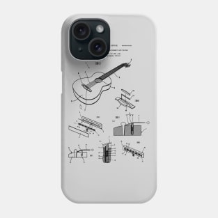 Acoustic Guitar Player Gift Patent Print Phone Case