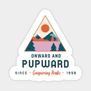 Onward And Pupward Conquering Peaks Since 1998 Dog Hiking Magnet