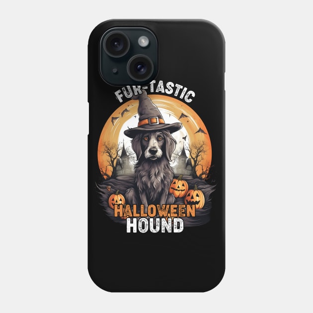 Fur-tastic Halloween Hound Dog Witch Costume Phone Case by Rosemat