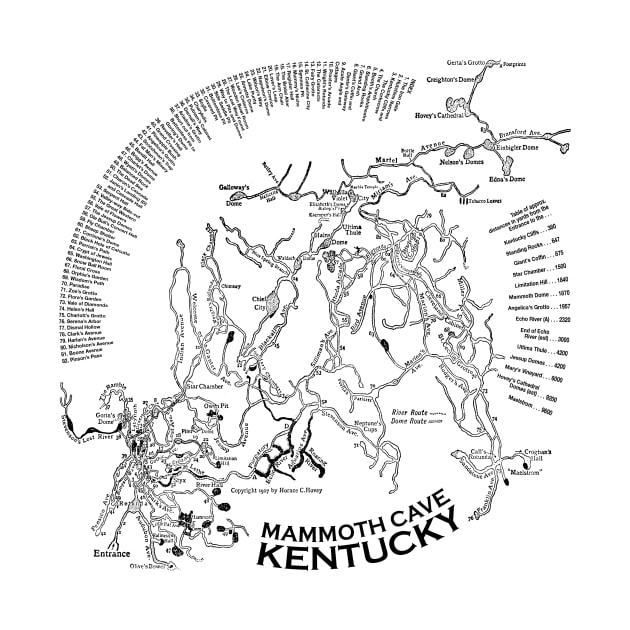 Mammoth Cave Kentucky Map 1907 by ViktorCraft