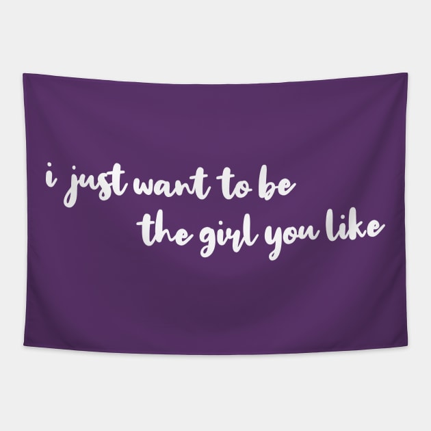 I Just Want To Be The Girl You Like Lovely Tapestry by The Shirt Genie