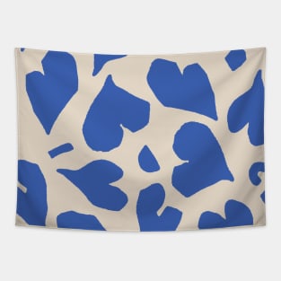 Blue Matisse Hearts Tapestry