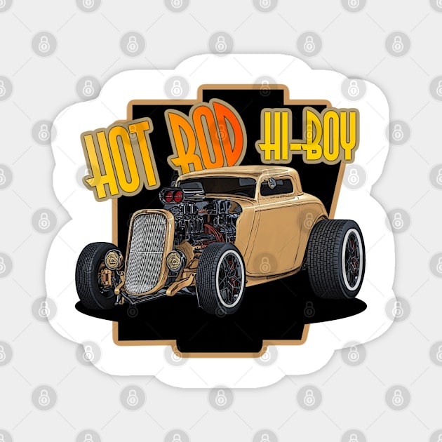 Hot Rod Hi-Boy Magnet by Wilcox PhotoArt