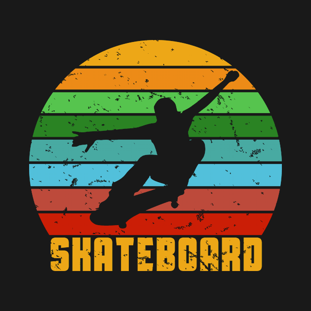 Retro Skate Skateboard Skateboarding by funkyteesfunny