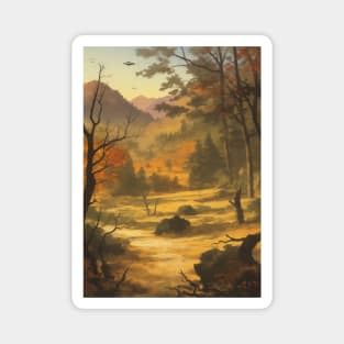 Lonely Autumn Scene - Cool Fall Breeze Magnet