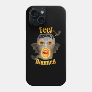 girls halloween, feel haunted girl glowing with bats Phone Case