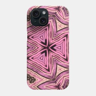 Kaleidoscope of Pixel Pink Hearts Pattern Phone Case