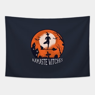 Namaste Witches Halloween Tapestry