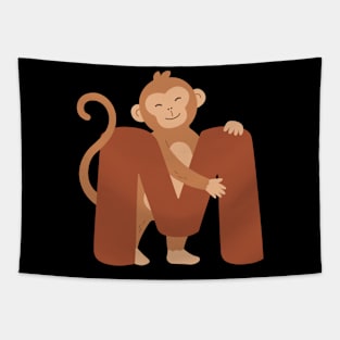 Animal alphabet M Tapestry