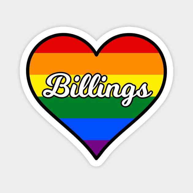 Billings Montana Gay Pride Heart Magnet by fearcity