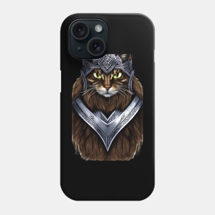 Viking Cat in Armour Phone Case