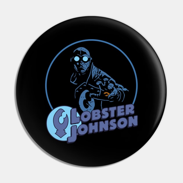 Lobster Johnson (Black Print) Pin by Nerdology