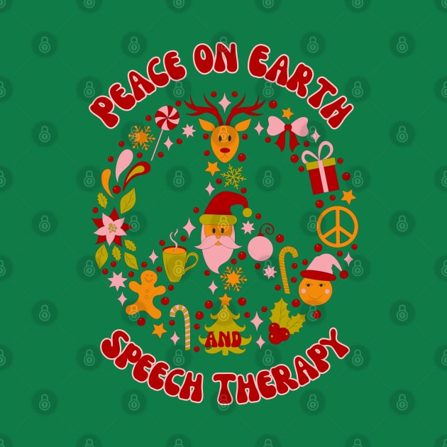 Speech therapy Christmas, Speech language pathologist, SLP, SLPA, Speech Teacher Peace on Earth by Daisy Blue Designs