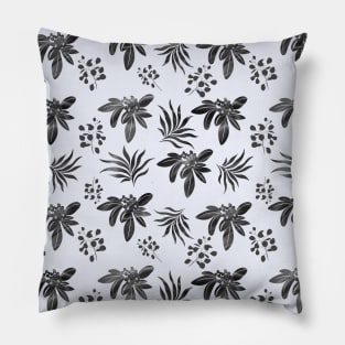 Grey silver flowers. Pillow