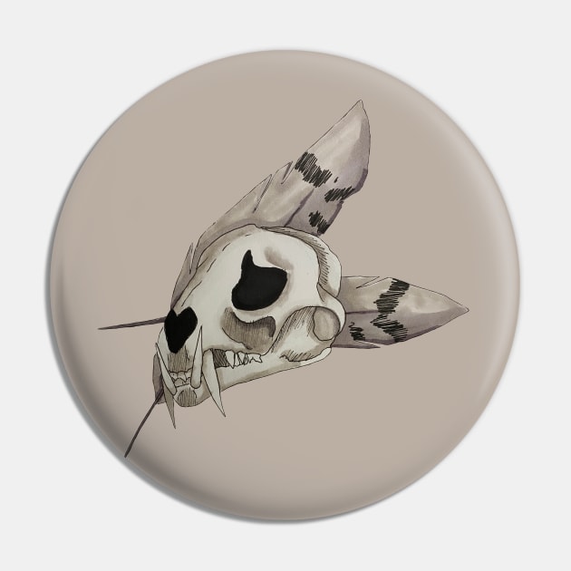 Leopard skull Pin by Fallcrown