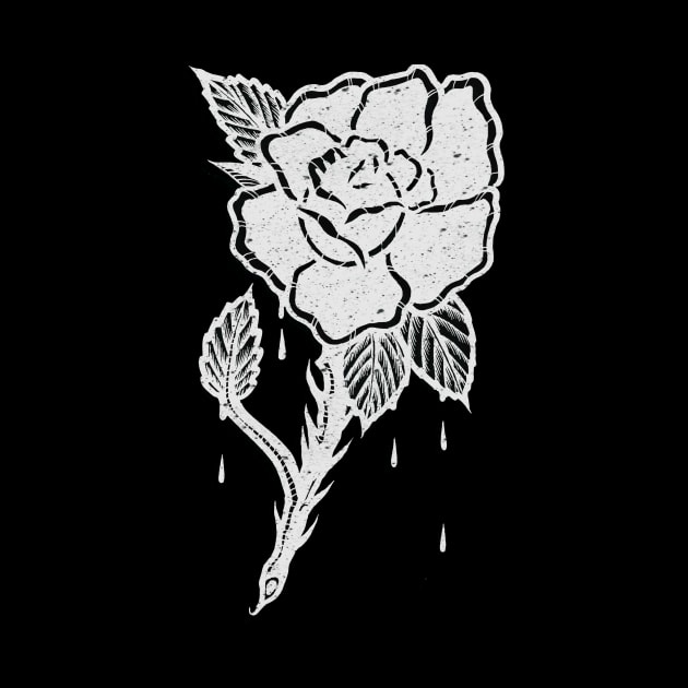 OLD IS COOL WHITE ROSE by luccablack