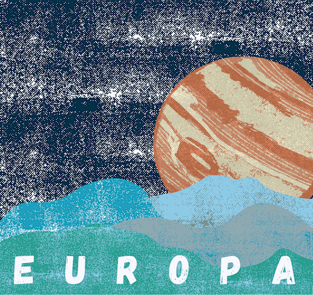 Europa Jupiter Moon Kids T-Shirt by High Altitude