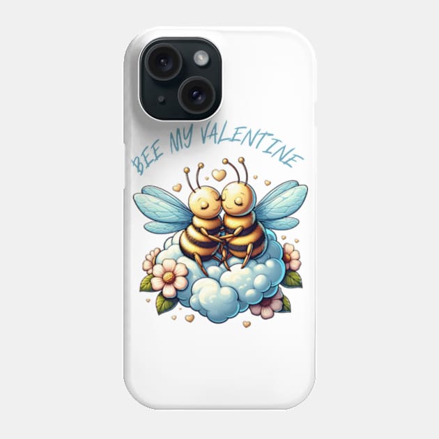 couple of bees embracing on a cloud Phone Case by StyleTops