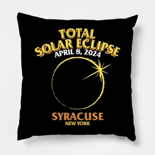 Total Solar Eclipse 2024 - Syracuse, NY Pillow