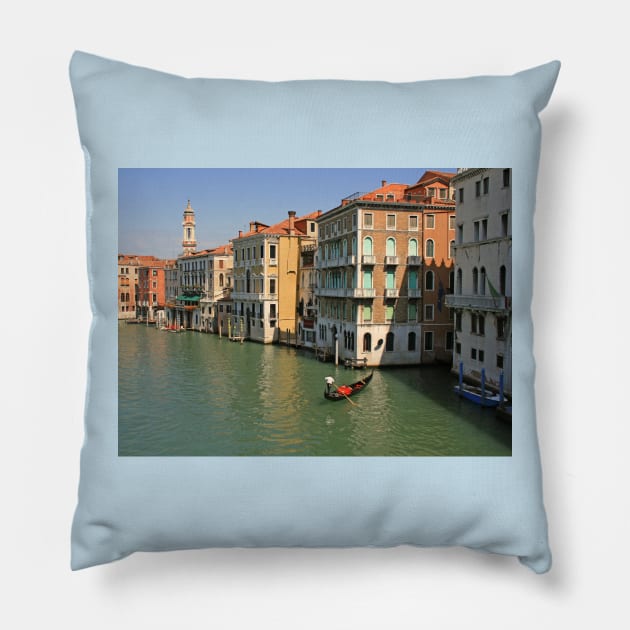 Grand Canal, Venice Pillow by RedHillDigital