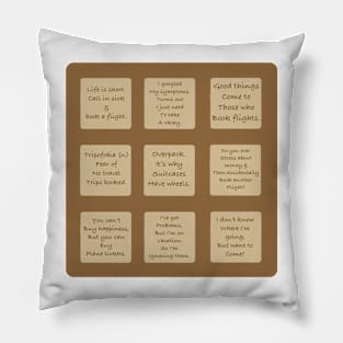Funny Travel Quotes Pillow