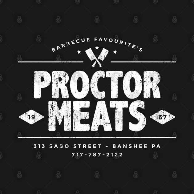 Proctor Meats t-shirt (aged look) by MoviTees.com