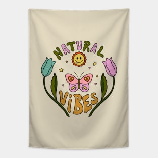 Retro 70s Nature Vibes Sun Tapestry