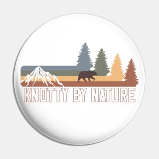 Knotty By Nature Brown Bear Mountain Woods Forest Pin