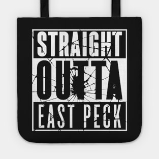 Straight Outta East Peck  (White Shattered) Tote