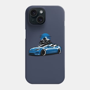 Blue Model S Plaid Phone Case