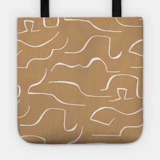 Dark coffee color wavey pattern Tote