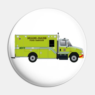 Miami Dade Rescue Ambulance no number Pin