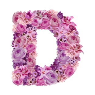 Pink Floral Letter D T-Shirt