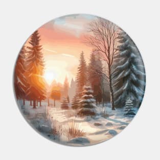 Winter Sunrise Winter Landscape Pin