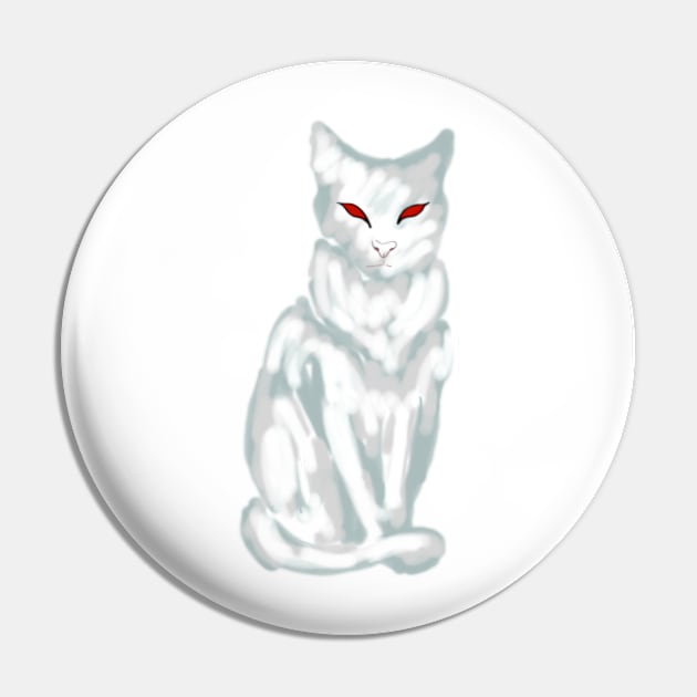 Snow cat with red eyes Pin by RedHeadAmazona