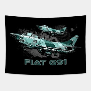 Fiat G91 Italian fighter jet Tapestry