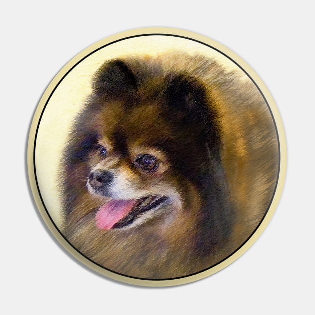 Pomeranian (Black and Tan) Pin by Alpen Designs