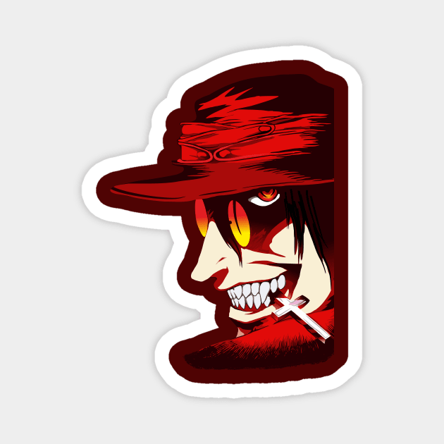 Face of evil Alucard Magnet by Olgakunz