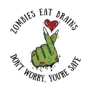 Zombies Eat Brains Funny Halloween Zombie Designs T-Shirt