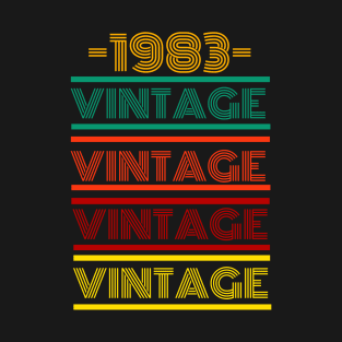 1983 Vintage Retro Colorful Design T-Shirt