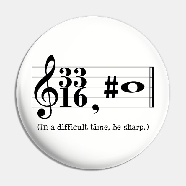 Music Theory Advice - Be Sharp (in black) Pin by Tip-Tops