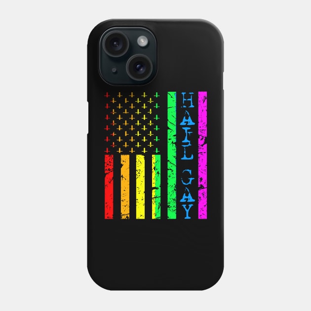 Hail Gay LGBT Satanic Flag Phone Case by pa2rok