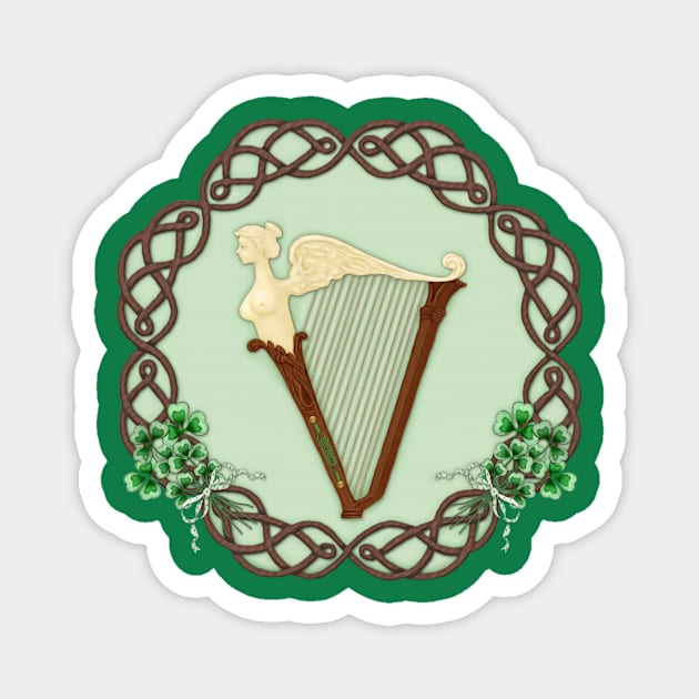 Celtic Harp Magnet by SpiceTree