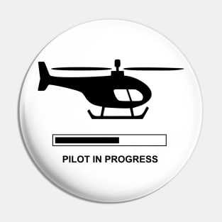 Pilot of helicopter in progress Pin