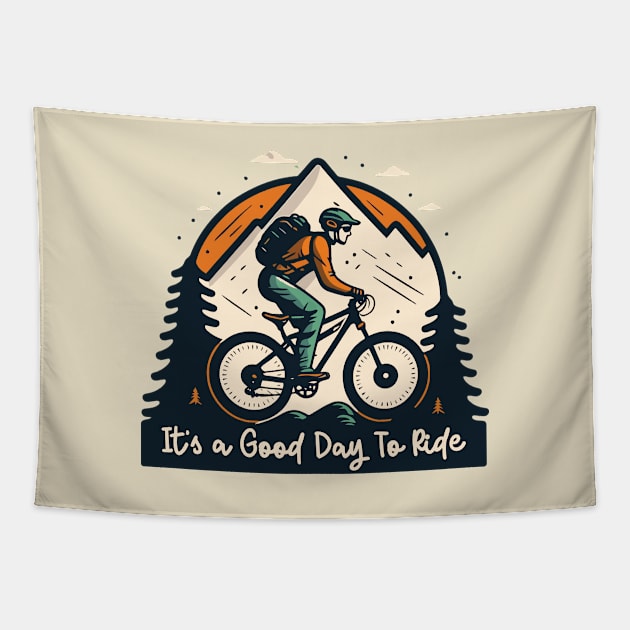 It's a Good Day To Ride Tapestry by kangaroo Studio