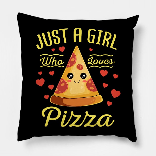 Just A Girl Who Loves Pizza Valentines Day Gift Pillow by HCMGift