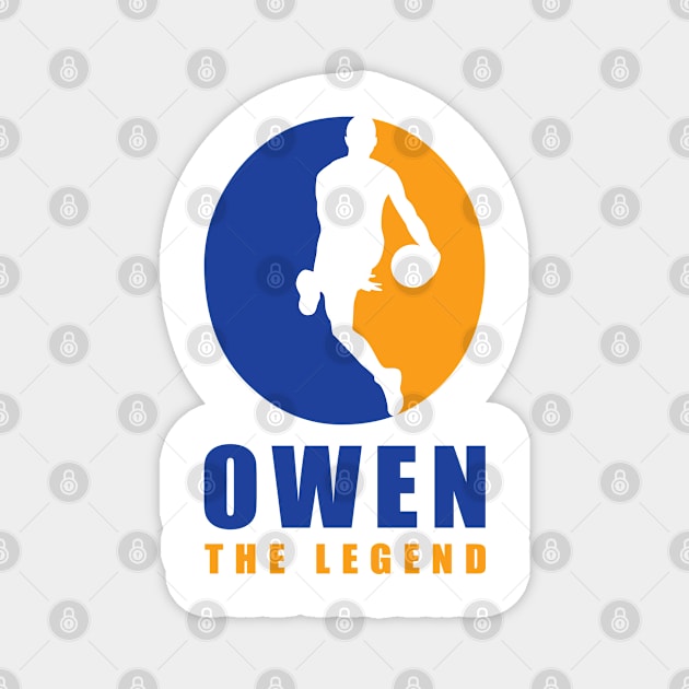 Owen Custom Player Basketball Your Name The Legend Magnet by Baseball Your Name