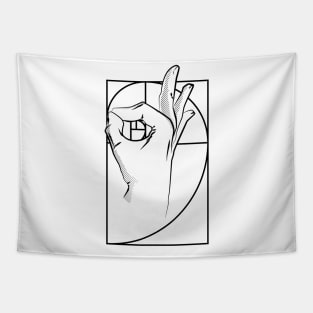 golden spiral meme Tapestry